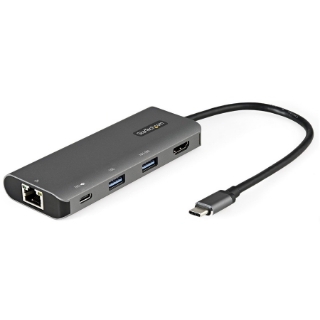 Picture of StarTech.com USB C Multiport Adapter - 10Gbps USB 3.1 Gen 2 Type-C Mini Dock - 4K 30Hz HDMI - 100W PD Passthrough - 3xUSB/GbE - 10" Cable