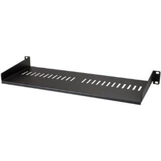 Picture of StarTech.com 1U Vented Server Rack Cabinet Shelf - Fixed 7in Deep Cantilever Rackmount Tray for 19" Data/AV/Network Enclosure w/Cage Nuts