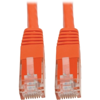 Picture of Tripp Lite Cat6 Cat5e Gigabit Molded Patch Cable RJ45 M/M 550MH Orange 35ft 35'