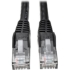 Picture of Tripp Lite Cat6 GbE Gigabit Ethernet Snagless Molded Patch Cable UTP Black RJ45 M/M 75ft 75'