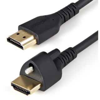 Picture of StarTech.com 1m(3ft) HDMI Cable with Locking Screw, 4K 60Hz HDR High Speed HDMI 2.0 Cable with Ethernet, Secure Locking Connector, M/M