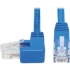 Picture of Tripp Lite Cat6 Ethernet Cable Left Angled UTP Molded RJ45 M/M Blue 15ft
