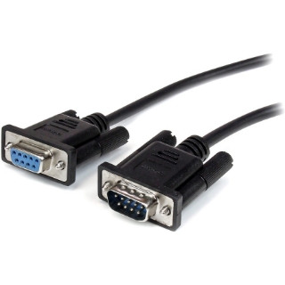 Picture of StarTech.com 0.5m Black Straight Through DB9 RS232 Serial Cable - M/F