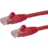 Picture of StarTech.com 3ft CAT6 Ethernet Cable - Red Snagless Gigabit - 100W PoE UTP 650MHz Category 6 Patch Cord UL Certified Wiring/TIA