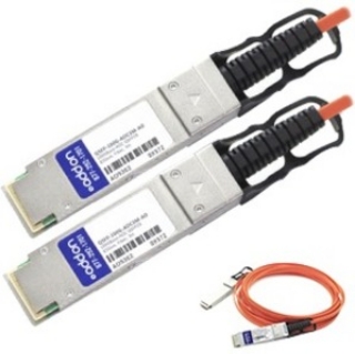 Picture of AddOn Cisco QSFP-100G-AOC3M Compatible TAA Compliant 100GBase-AOC QSFP28 to QSFP28 Direct Attach Cable (850nm, MMF, 3m)