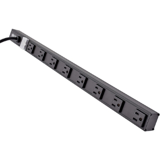 Picture of Tripp Lite 8 Outlet Power Strip 5-15R 15' Cord 15A Vertical 5-15P 24" Black