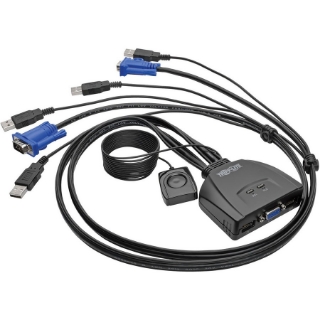 Picture of Tripp Lite 2-Port USB/VGA Cable KVM Switch with Cables and USB Peripheral Sharing