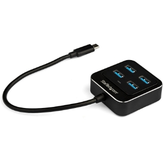 Picture of StarTech.com 4 Port USB C Hub - USB-C to 4xUSB-A - 10Gbps USB 3.2/3.1 Gen 2 Type-C Hub - USB Bus Powered - Portable/Laptop USB Adapter Hub