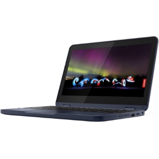 Picture of Lenovo 300w Gen 3 82J10021US 11.6" Touchscreen Convertible 2 in 1 Notebook - HD - 1366 x 768 - AMD 3015e Dual-core (2 Core) 1.20 GHz - 4 GB Total RAM - 64 GB Flash Memory - Abyss Blue