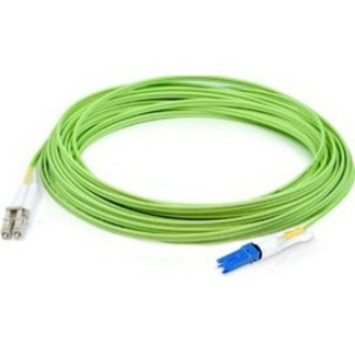Picture of AddOn 8m LC (Male) to CS (Male) Straight Lime Green OM5 Duplex Fiber OFNR (Riser-Rated) Patch Cable