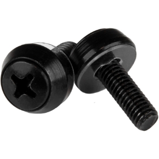 Picture of StarTech.com M5 x 12mm - Screws - 50 Pack, Black - M5 Mounting Screws for Server Rack & Cabinet