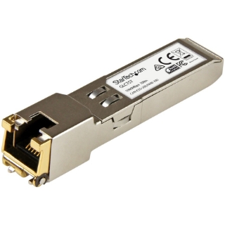 Picture of StarTech.com Cisco GLC-T Compatible SFP Module - 1000BASE-T - 1GE Gigabit Ethernet SFP SFP to RJ45 Cat6/Cat5e Transceiver - 100m