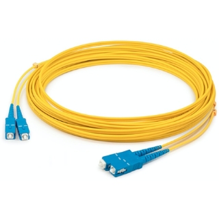Picture of AddOn 47m SC (Male) to SC (Male) Straight Yellow OS2 Duplex Plenum Fiber Patch Cable