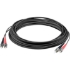 Picture of AddOn 10m ST (Male) to ST (Male) Black OM3 Duplex Plenum-Rated Fiber Patch Cable