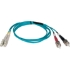 Picture of Tripp Lite 5M 10Gb Duplex Multimode 50/125 OM3 LSZH Fiber Optic Patch Cable LC/ST Aqua 16' 16ft 5 Meter