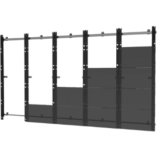 Picture of Peerless-AV SEAMLESS Kitted DS-LEDLSCB-8X8 Wall Mount for LED Display, Video Wall - Black, Silver