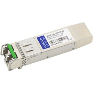 Picture of AddOn Cisco Compatible TAA Compliant 10GBase-CWDM SFP+ Transceiver (SMF, 1470nm, 80km, LC, DOM)