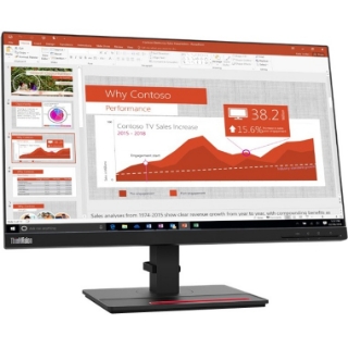 Picture of Lenovo ThinkVision T24i-20 23.8" Full HD WLED LCD Monitor - 16:9 - Raven Black