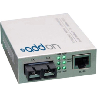 Picture of AddOn 10/100Base-TX(RJ-45) to 100Base-LX(SC) SMF 1310nm 20km Media Converter