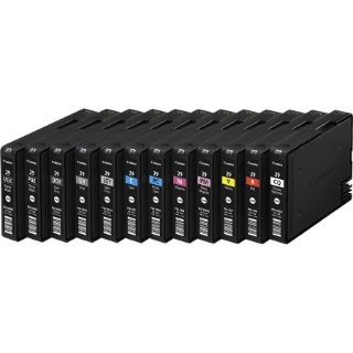 Picture of Canon LUCIA Original Ink Cartridge - Multi-pack - Cyan, Light Cyan, Magenta, Photo Magenta, Yellow, Matte Black, Photo Black, Light Gray, Gray, Dark Gray, Red