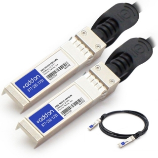 Picture of AddOn Cisco SFP-H10GB-CU3M to Intel XDACBL3M Compatible TAA Compliant 10GBase-CU SFP+ to SFP+ Direct Attach Cable (Passive Twinax, 3m)