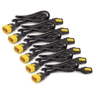 Picture of APC by Schneider Electric Power Cord Kit (6 EA), Locking, C13 to C14, 0.6m