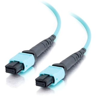 Picture of C2G 5m MPO Fiber Array Cable Method A OM4 Riser Rated (OFNR) - Aqua - 16ft