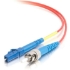 Picture of C2G-1m LC-ST 9/125 OS1 Simplex Singlemode Fiber Optic Cable (Plenum-Rated) - Red