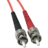 Picture of C2G 1m LC-ST 62.5/125 Duplex Multimode OM1 Fiber Cable - Orange - 3ft