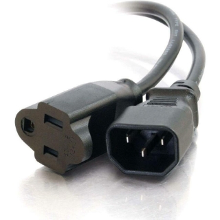 Picture of C2G 2ft 16 AWG Monitor Power Adapter Cord (IEC320C14 to NEMA 5-15R)