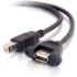 Picture of C2G 1ft Panel-Mount USB 2.0 A Female to B Male Cable