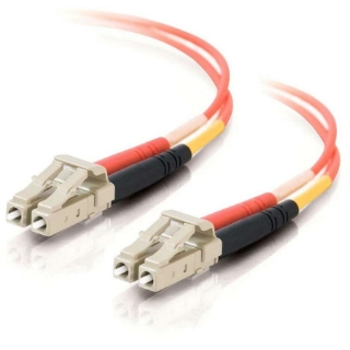 Picture of C2G 1m LC-LC 50/125 OM2 Duplex Multimode PVC Fiber Optic Cable (USA-Made) - Orange