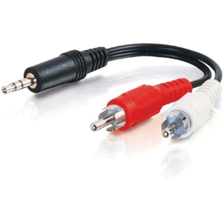 Picture of C2G 6in Value Series One 3.5mm Stereo Male To Two RCA Stereo Male Y-Cable