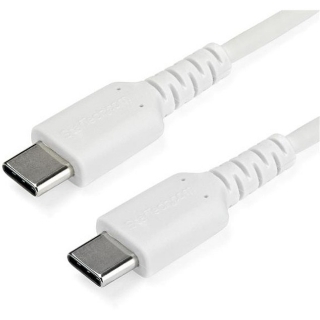 Picture of StarTech.com 1m USB C Charging Cable - Durable Fast Charge & Sync USB 3.1 Type C to C Charger Cord - TPE Jacket Aramid Fiber M/M 60W White