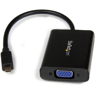 Picture of StarTech.com Micro HDMI&reg; to VGA Adapter Converter with Audio for Smartphones / Ultrabooks / Tablets - 1920x1080