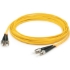 Picture of AddOn 20m ST (Male) to ST (Male) Yellow OS2 Duplex Fiber OFNR (Riser-Rated) Patch Cable