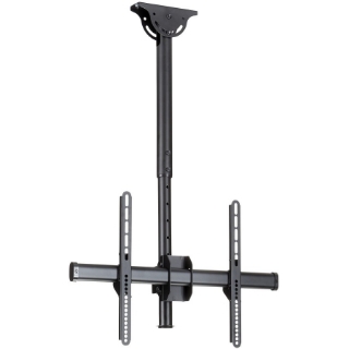 Picture of StarTech.com Ceiling TV Mount - 1.8' to 3' Short Pole - 32 to 75" TVs with a weight capacity of up to 110 lb. (50 kg) - Telescopic pole can extend from 22" to 33.5" (560 to 910 mm) - Ceiling mount swivels +60 /-60 degrees to adjust to your ceiling - Swivel the display +180 /-180 degrees around the pole - Tilts