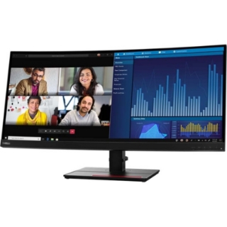 Picture of Lenovo ThinkVision P34w-20 34.1" UW-QHD Curved Screen WLED LCD Monitor - 21:9 - Raven Black