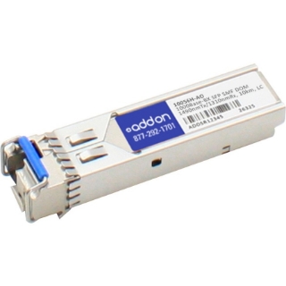 Picture of AddOn Extreme Networks 10056H Compatible TAA Compliant 1000Base-BX SFP Transceiver (SMF, 1490nmTx/1310nmRx, 10km, LC, DOM, Rugged)