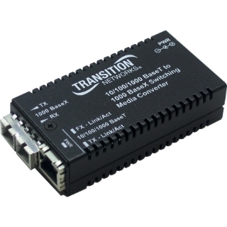 Picture of Transition Networks Mini Gigabit Ethernet Media Converter 10/100/1000Base-T to 1000Base-SX/LX