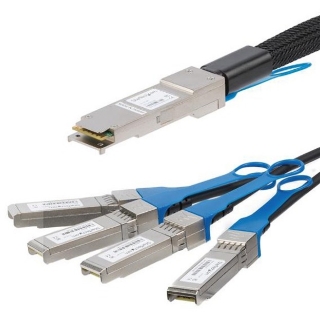 Picture of StarTech.com StarTech.com MSA Uncoded Compatible 2m QSFP+ to 4x SFP+ Direct Attach Breakout Cable - 40GbE - QSFP+ to 4x SFP+ Copper DAC 40 Gbps Low Power