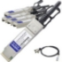 Picture of AddOn Juniper Networks Compatible TAA Compliant 100GBase-CU QSFP28 to 4xSFP28 Direct Attach Cable (Passive Twinax, 3m)