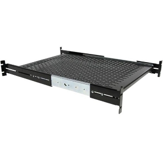 Picture of StarTech.com 2U Adjustable Mounting Depth Vented Sliding Rack Mount Shelf - 50lbs / 22.7kg