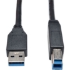 Picture of Tripp Lite 10ft USB 3.0 SuperSpeed Device Cable 5 Gbps A Male to B Male Black