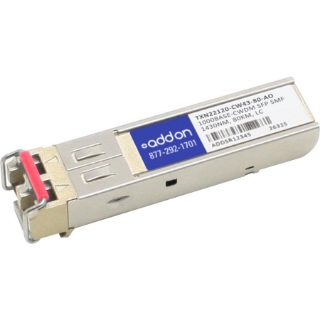 Picture of AddOn Intel TXN22120-CW43-80 Compatible TAA Compliant 1000Base-CWDM SFP Transceiver (SMF, 1430nm, 80km, LC)