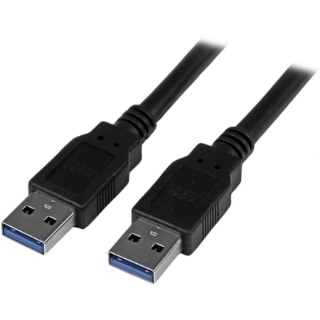 Picture of StarTech.com 6 ft Black SuperSpeed USB 3.0 Cable A to A - M/M