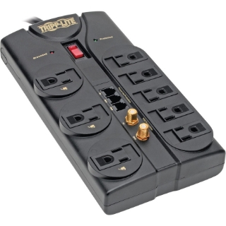 Picture of Tripp Lite Surge Protector Power Strip 120V 8 Outlet RJ11 Coax 8' Cord 2160 Joule