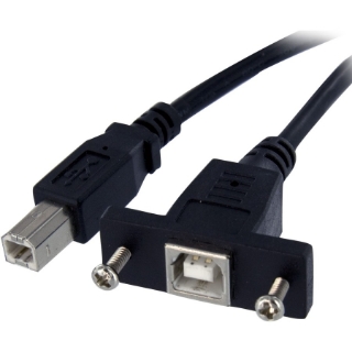 Picture of StarTech.com 3 ft Panel Mount USB Cable B to B - F/M