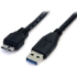 Picture of StarTech.com 0.5m (1.5ft) Black SuperSpeed USB 3.0 Cable A to Micro B - M/M