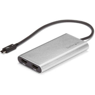 Picture of StarTech.com Thunderbolt 3 to Dual HDMI 2.0 Adapter - 4K 60Hz Dual Monitor TB3 HDMI Video Adapter - Thunderbolt 3 Certified -Mac & Windows